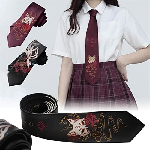 3Pcs Japanese Anime Fox Tie Neck Cosplay